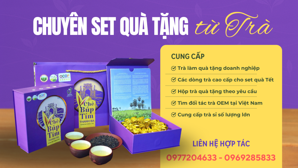 chè búp tím UT - chuyên hộp quà biếu tặng
