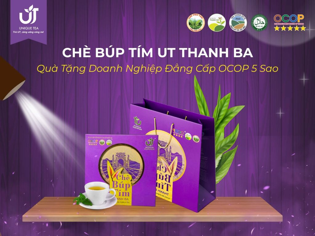 Chè Búp Tím UT – Quà Tặng Doanh Nghiệp Đẳng Cấp OCOP 5 Sao