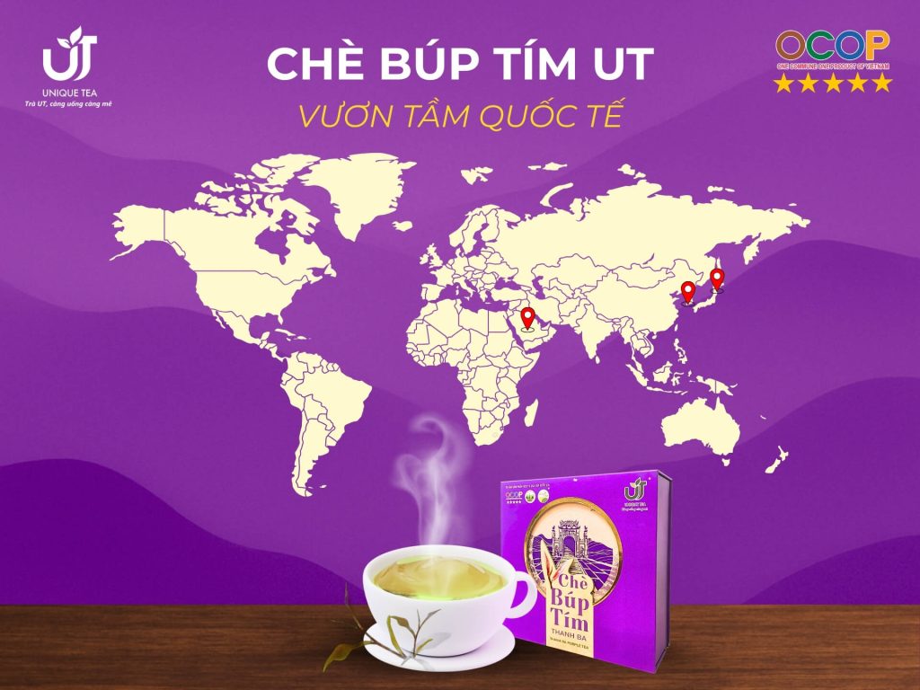 Chè búp tím UT - Sản phẩm chất lượng vươn tầm Quốc tế